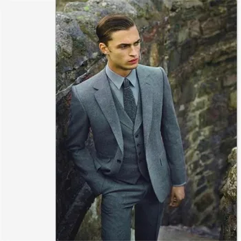 

New Classic Men’s Suit Smolking Noivo Terno Slim Fit Easculino Evening Suits For Men gentleman Business Slim Dress Wedding Party