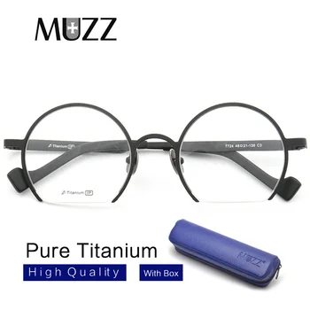 

Pure Titanium Half frame Eyeglasses frame Italy Brand Design Unisex Prescription Glasses frame Myopia Optical Frames Eyewear