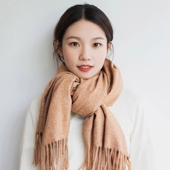 

2019 Autumn Winter Female Wool Plaid Scarf Women Cashmere Scarves Wide Lattices Long Shawl Wrap Blanket Warm Tippet Drop Ship