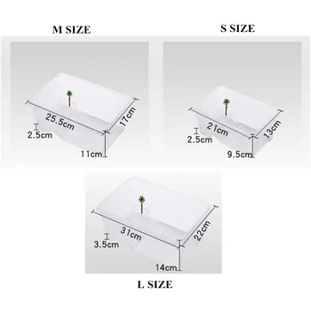 

New Plastic Transparent Fish Tank Large Capacity Aquarium Habitat Tub Insect Reptile Breeding Feeding Box Turtle Tank Platform S