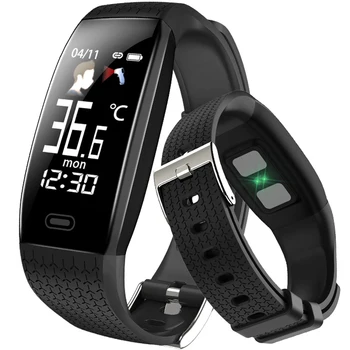 

2020 Smart Watch T5 with Body Temperature Weather Reminder Fitness Band Heart Rate Monitor Sport Men Women Smartwatch Running