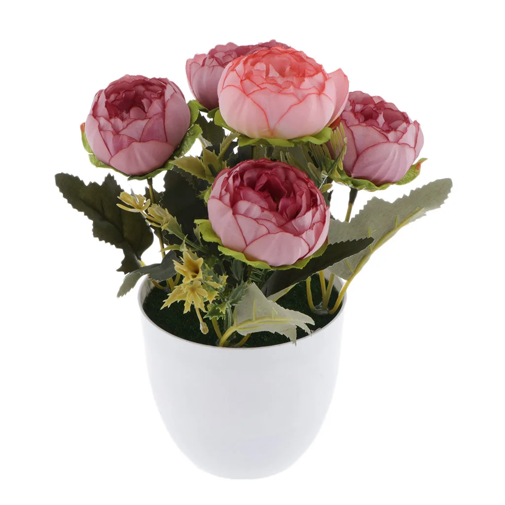 Artificial Peony Silk Flowers Bouquet Wedding Home Decorations