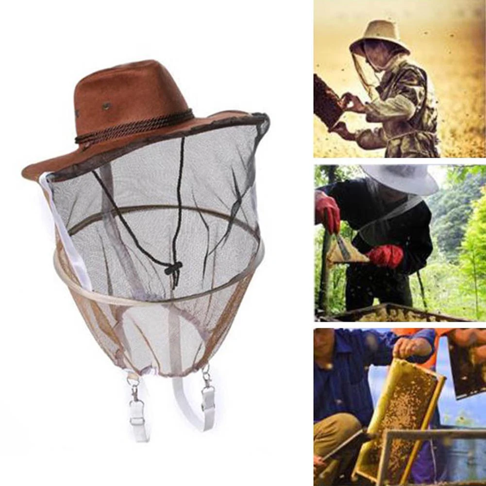 

Anti Bee Face Mask jean fabric nylon net yarn Hat Beekeeping Protector Cap Beekeeper Fly Insect Net Cowboy comfortable design