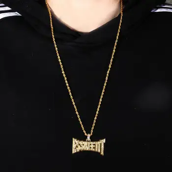 

Men Women Delicate ESSKEETIT Pattern Hip-hop Necklace Pendant Alloy Geometry Necklace