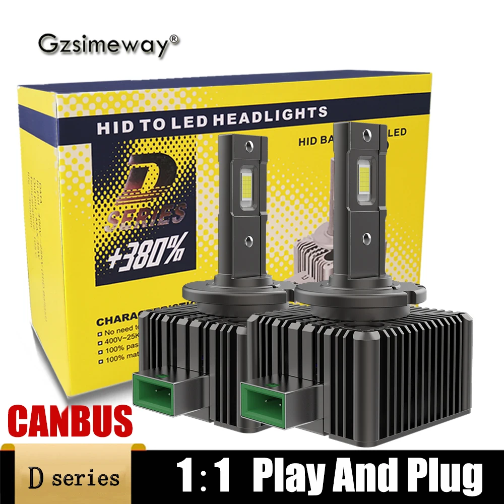 

2 шт., Автомобильные светодиодные лампы D1S D3S Canbus 70 Вт 6000 лм