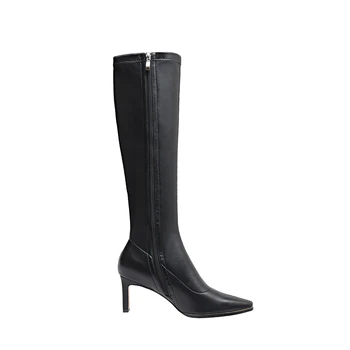 

SKLFGXZY New winter Knee high boots Genuine leather Women boots Knight boots Female boots warm Women shoes