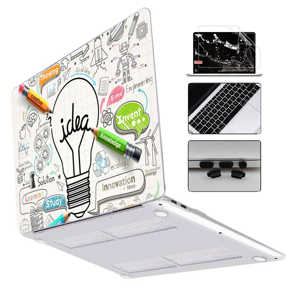 Redlai для MacBook Pro 16 дюймов Чехол A2141 выпуска, 16 дюймов чехол для ноутбука с клавиатурой, Защитная пленка для экрана, Жесткий Чехол