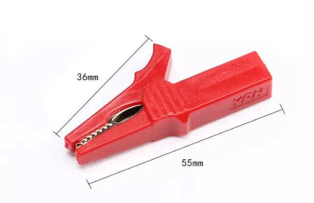 Red 85mm Fully Insulated 4mm Alligator Crocodile Test Clip 32A