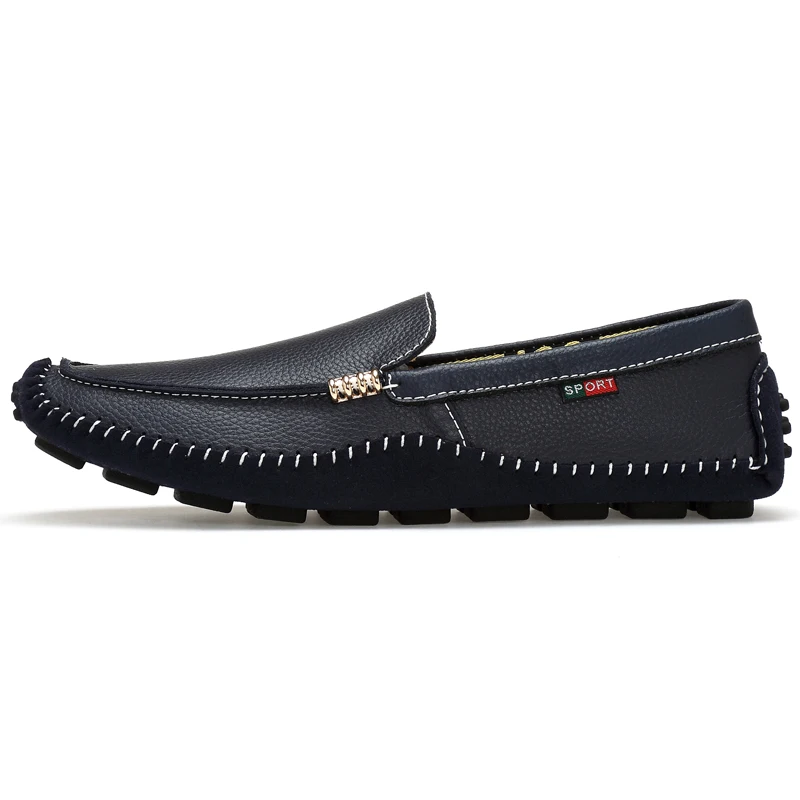 Spring and autumn men's shoes comfortable high quality lightweight lace loafers leathe non-slip wear-resistant large size 47