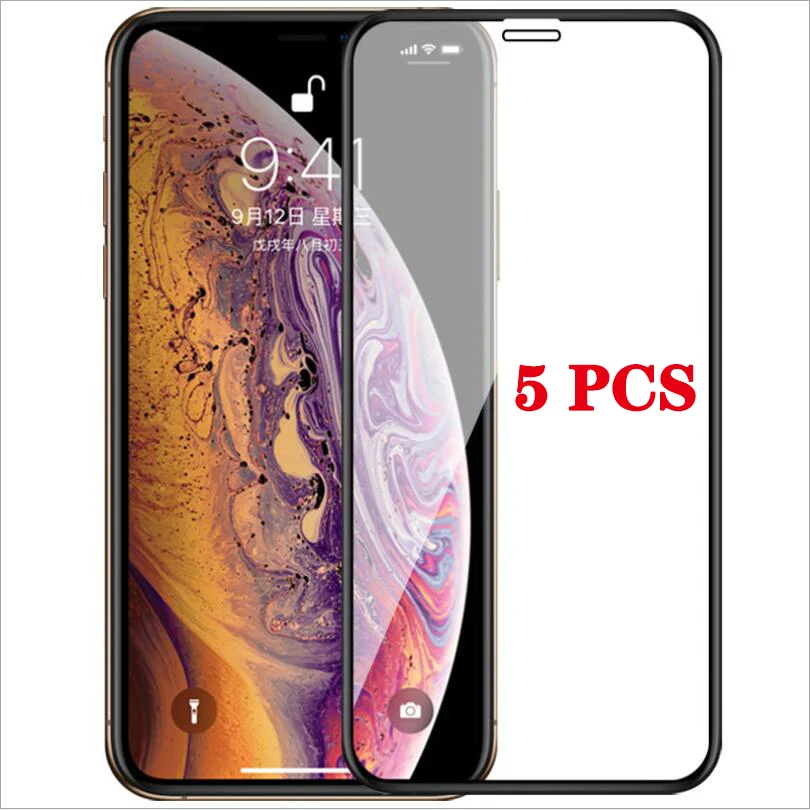 Закаленное стекло с полным покрытием для iPhone 11 Pro XS Max XR X 6 6s 7 8 Plus 5 5S 5C SE
