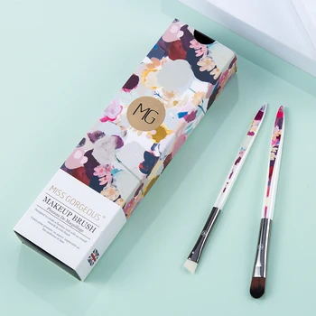 

Miss Gorgeous 2pcs Makeup Brushes Set Print Cosmetic Concealer Eyebrow Brush Beauty Make Up Tool Maquillaje Brochas Profesional
