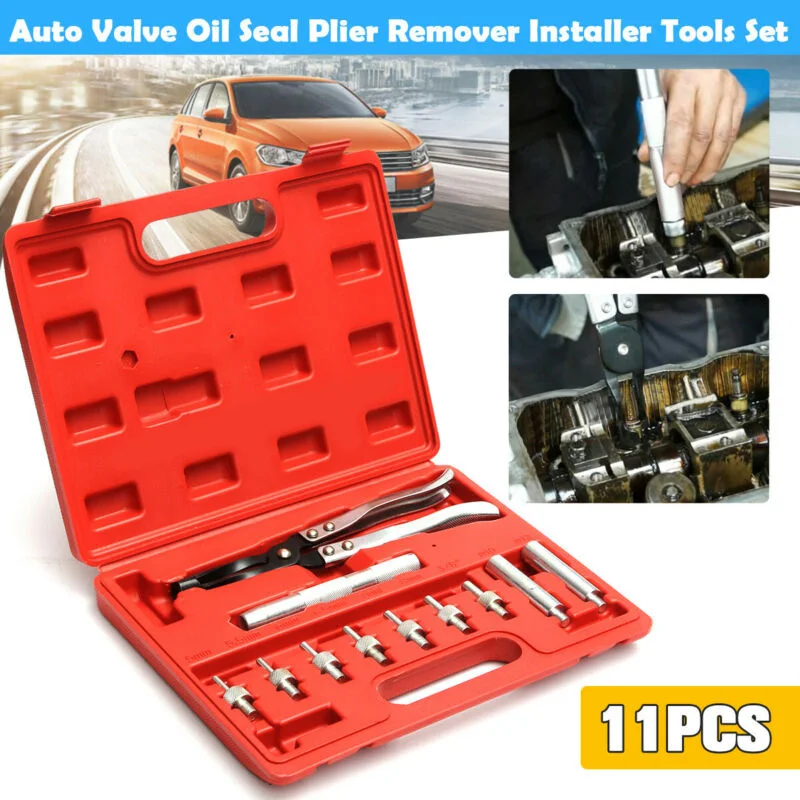 11 шт. Авто Клапан Стержень сальник клещи для удаления сидений набор инструментов