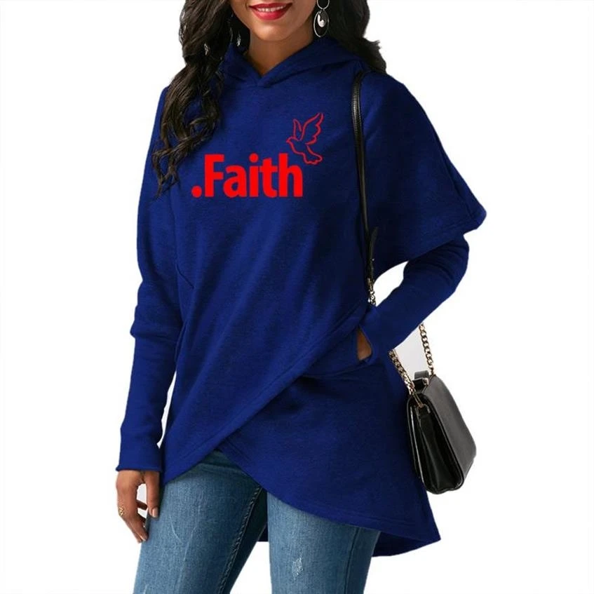 Раздельные толстовки для женщин с надписью Jesus Bible Faith с буквенным принтом Топы Kawaii Femmes толстовки женские с карманами для девочек Harajuku размера плюс 4XL