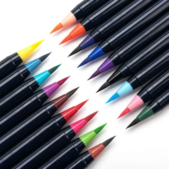 

20colors/set Watercolor Brush Nontoxic ink High quality Colorful Hook Line Drawing Marker Art Painting pen set School Supplies