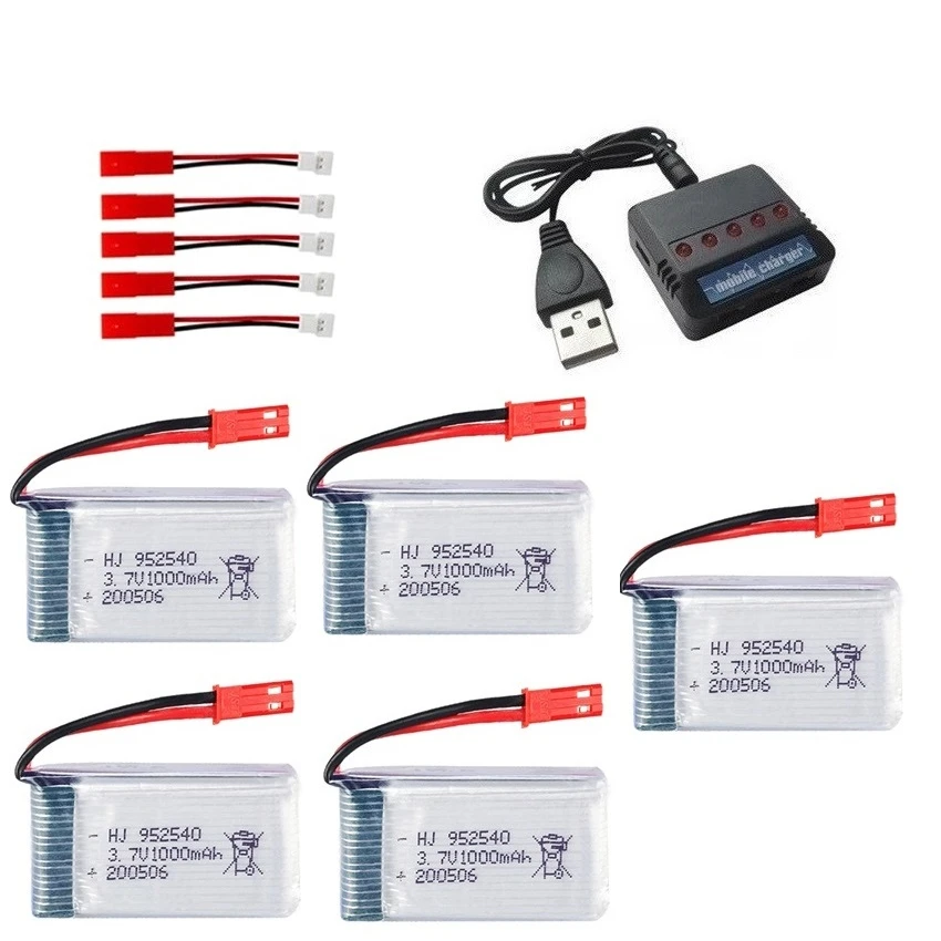 (JST) 3 7 V 1000mAh 25c Литий полимерный аккумулятор и зарядное устройство для Syma X5 X5C X5SC X5SW