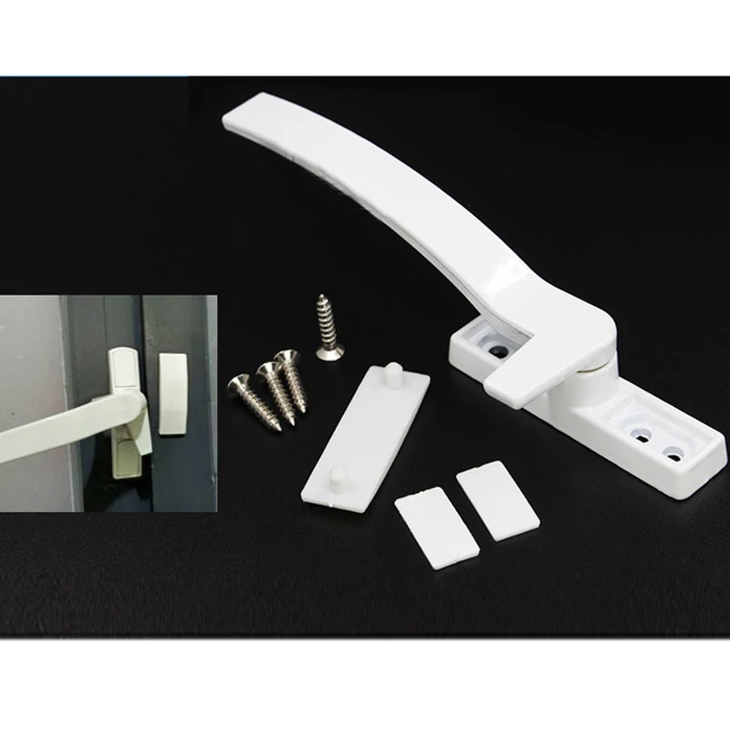 White Replacement Window Handles Right/ Hand Zinc Alloy Window Hardware Door Handle Security Lock Door Latch
