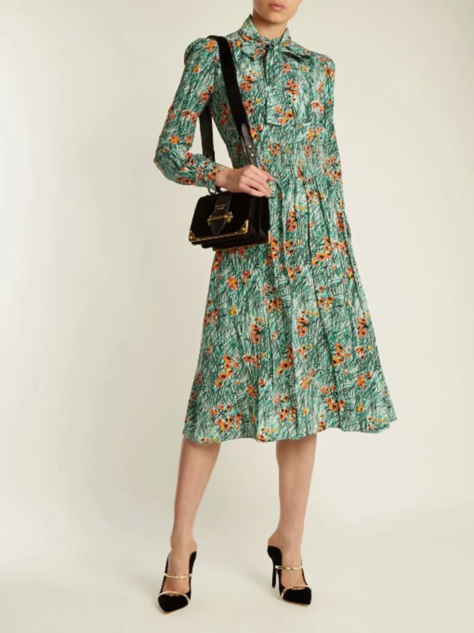 Весна, высокое качество, женские, ручная роспись, банты с цветами, кружева, длинный рукав, облегающее, эластичное, элегантное, Kate Middleton платье