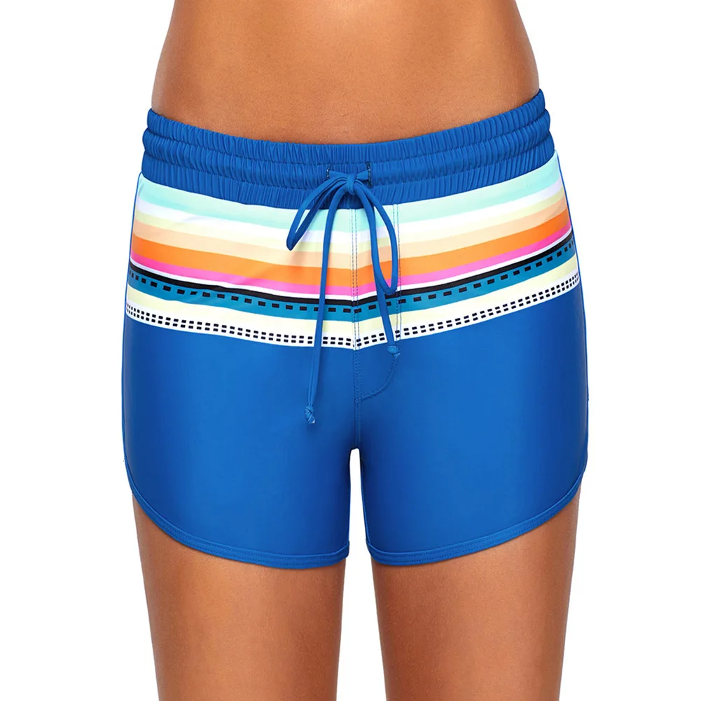 

Pa meng Europe And America Pure Color Bikini Adjustable Sling Containing Triangular Lining Short Four Corners Swimming Trunks 41