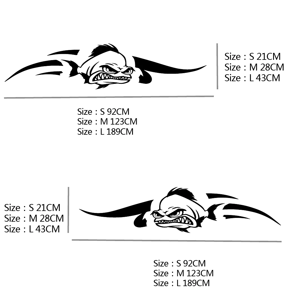 

Funny Big Flying Fish Decals Car Stickers Waterproof Sunscreen Bumper Windshield Boot Decals PVC 10cm X 45cm