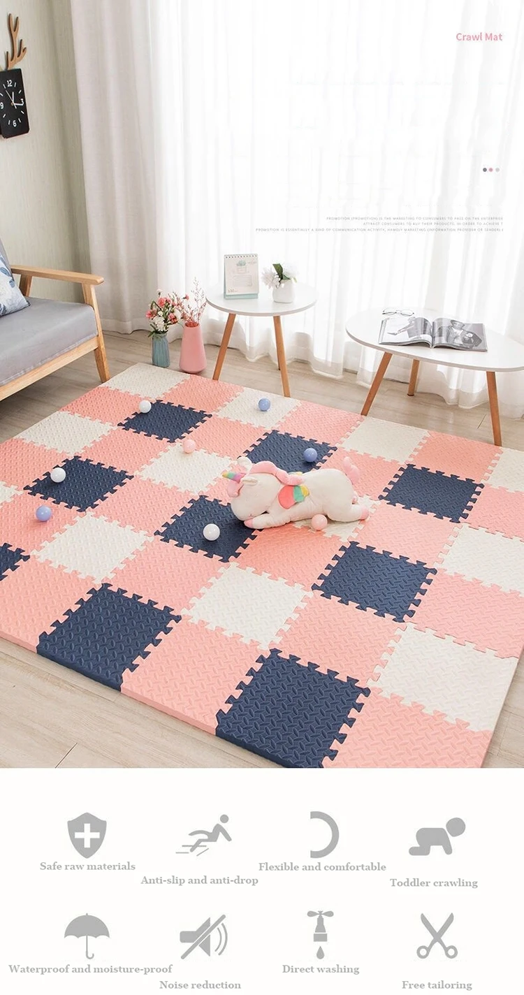 12 Pcs/bagthickened Foam Stitching Floor Mats For Household Babies And  Children Climbing Mats Bedroom Non-slip Sponge Floor Mats - Mat - AliExpress