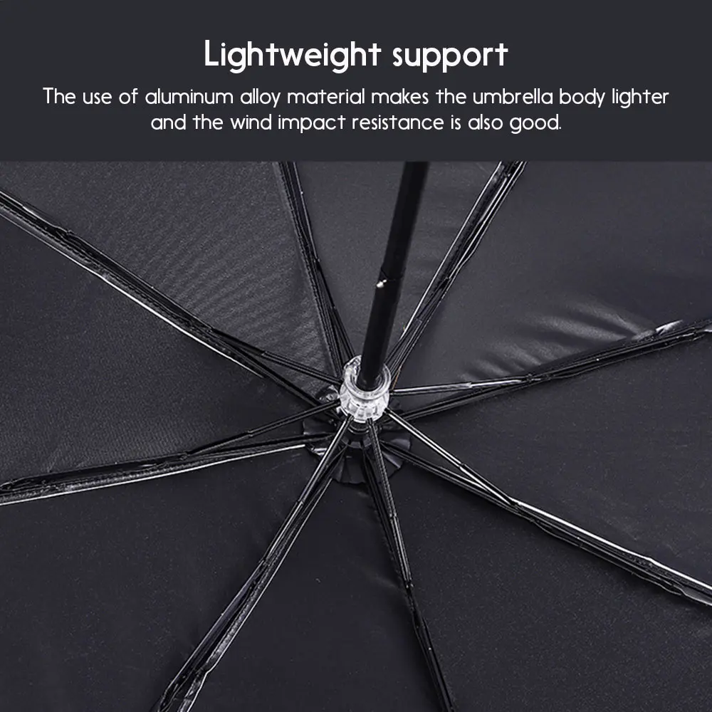 Dustproof Waterproof Sunshade 3 Folding Rain Umbrellas Rainy Day Accessories Folding Umbrella Protective 8 Bones Double Layer