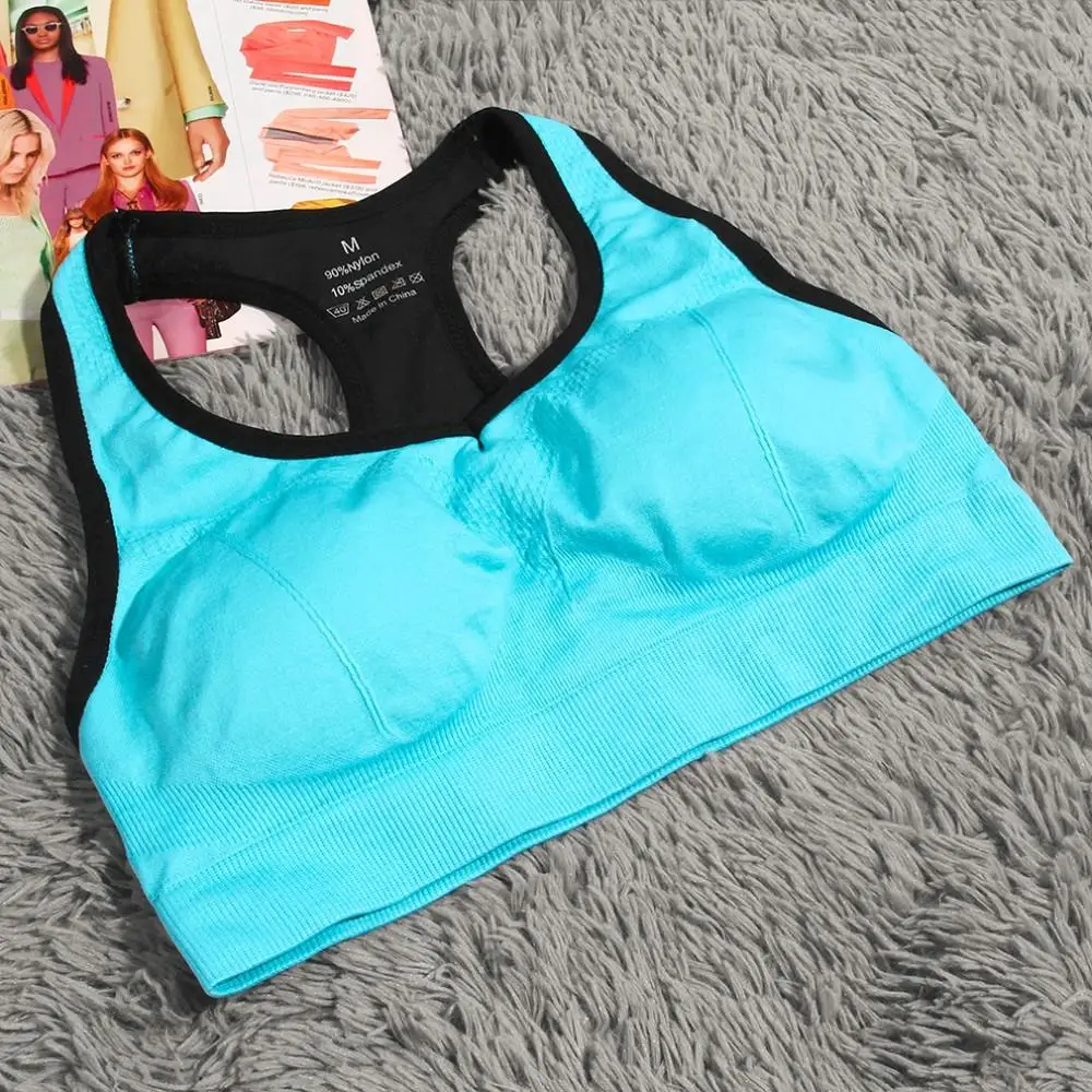 Female Shock Absorbing Quick Fast Dry Gym Fitness Running Sports Bra No Rims Full Cup Athletic Vest Underwear Best Price