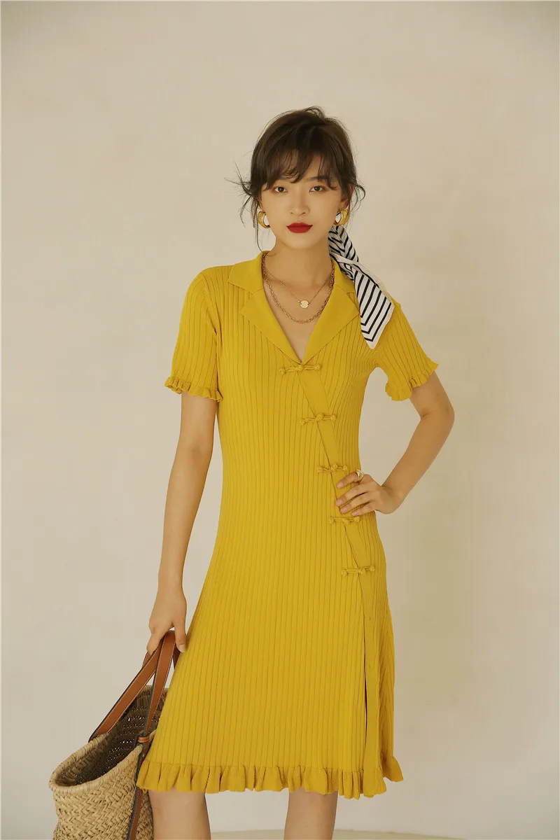 yellow sweater dress womens