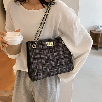 

Luxury Brand Women's Handbags 2020 New Chain Top-Handle Bags Fashion Ladies Tote Bags Large Capacity Shoulder Bag Female Bolsa