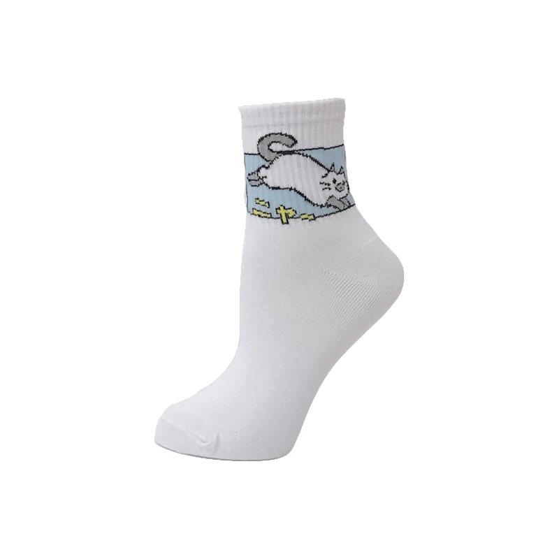 Yeadu/женские хлопковые носки в стиле Харадзюку, милые мягкие носки, Новинка Kawaii, забавная для кошек собак, Dinosuar, единорог, клубника, носки для девочек, подарок - Цвет: 65