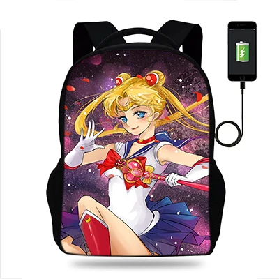 Школьные сумки для студентов Самые популярные и модные сумка Mochila Сейлор Мун печать школьные сумки для девочек-подростков - Цвет: k7913