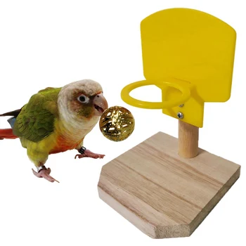 

Bird Beak Interactive Training Toy Education Play Gym Foot Toys 3 Hollow Balls And One Wooden Basketball Hoop Set