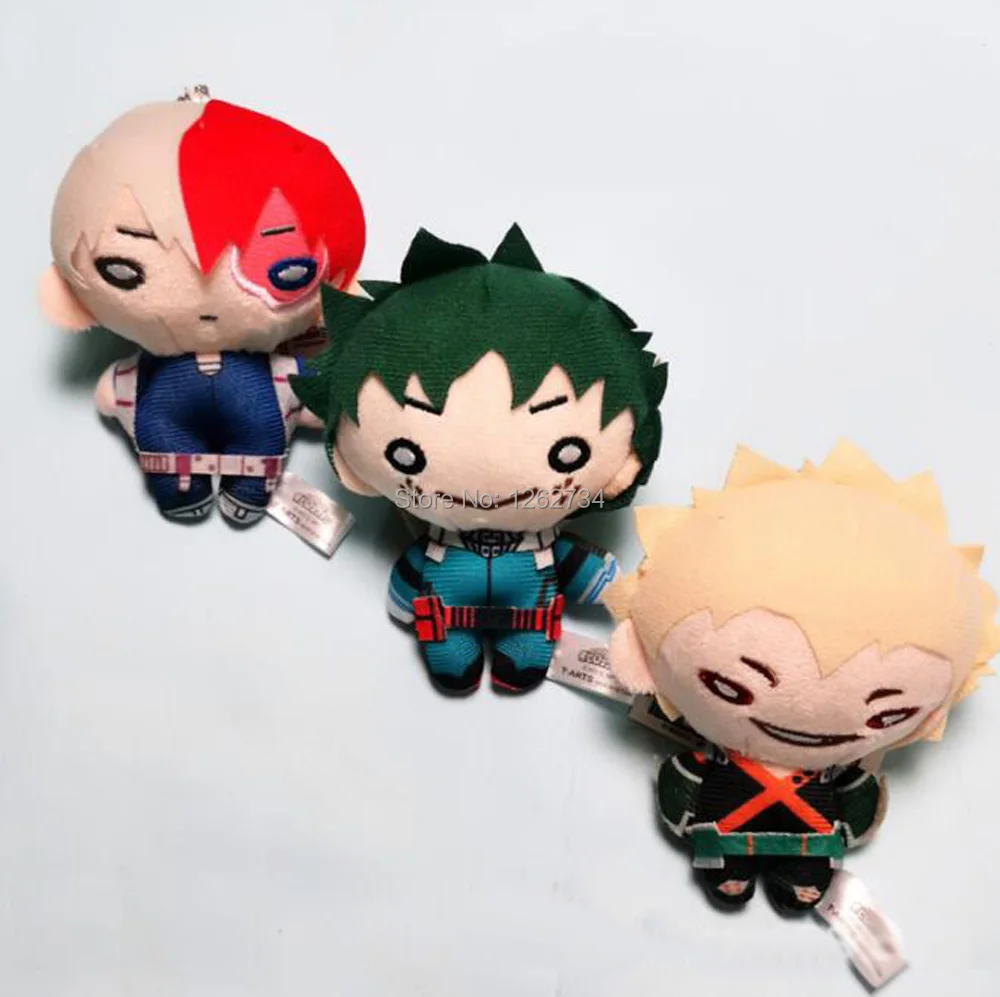 My Hero Academia Bakugou Katsuki Todoroki Shoto Midoriya Izuku 10CM Plush Keychain Pendant Figure Toy PCXB | Игрушки и хобби