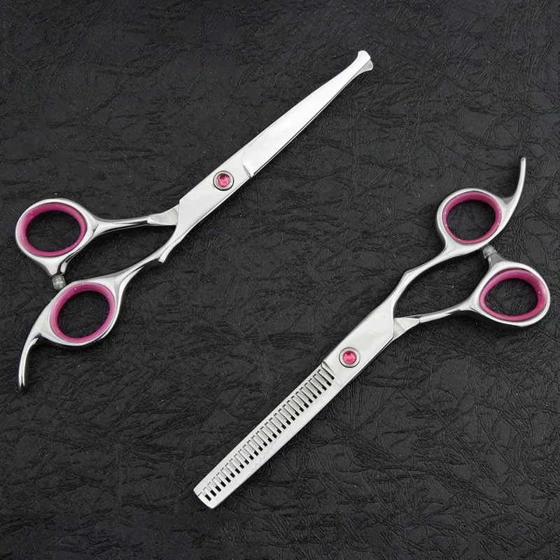 Brainbow 6 inch Cutting Thinning Styling Tool Hair Scissors Stainless Steel Salon Hairdressing Shears Regular Flat 5