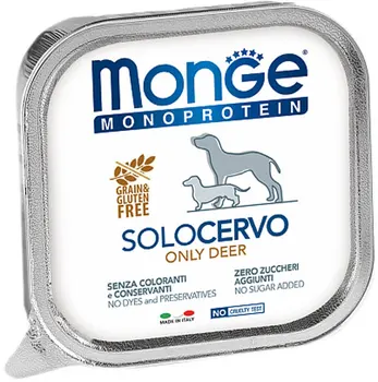 

MONGE MONGE DOG MONOPROTEIN SOLO monobelkovye for adult dogs with venison pate 150g