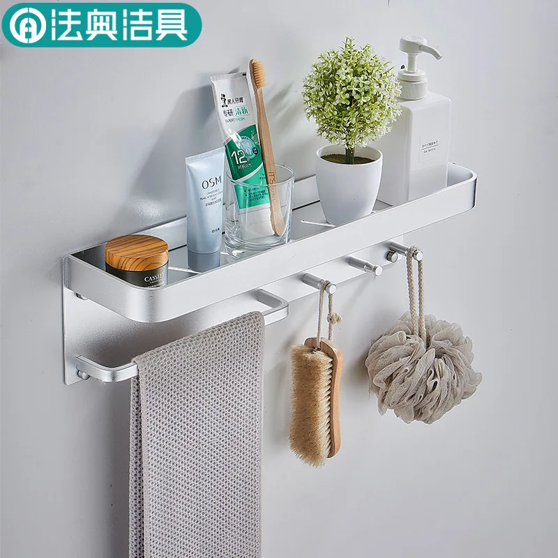 

Alumimum Hole Punched Multifunctional Shelf Toilet Bathroom Washbasin Wall Hangers Storage Rack