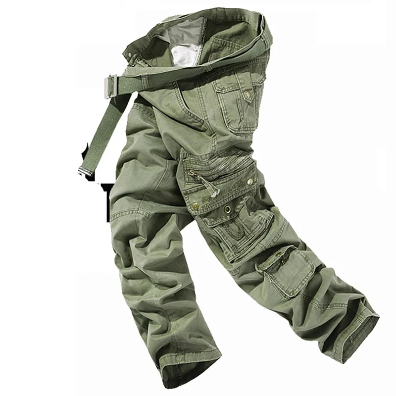 Cargo Pants Men Vintage Loose Mens Pants Fashion 2019 Aesthetic Clothings Streetwear Cargo Green Loose Camouflage 5