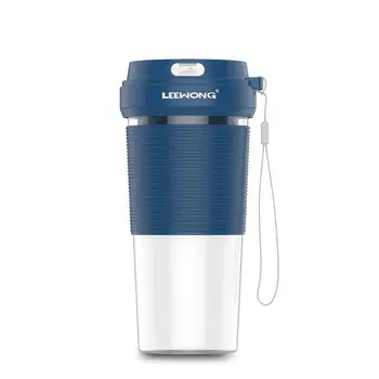 

LEEWONG Mini Kitchen USB Portable Blender 300ml Safe Material Electric Handheld Juicer Smoothie Mixer 40 Seconds Quick Juicing