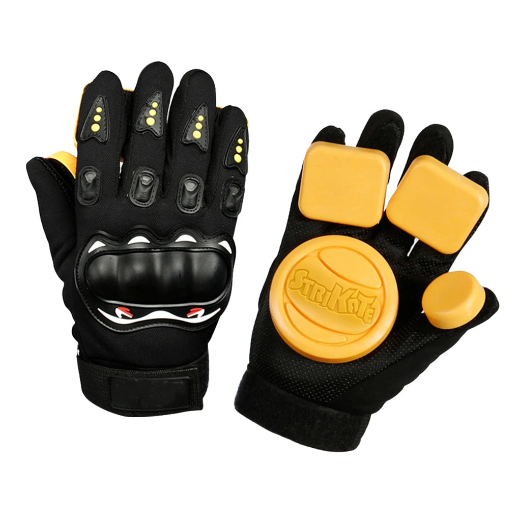 Skateboard Slide Gloves Downhill Longboarding Gloves with 3/4 Slider Puck