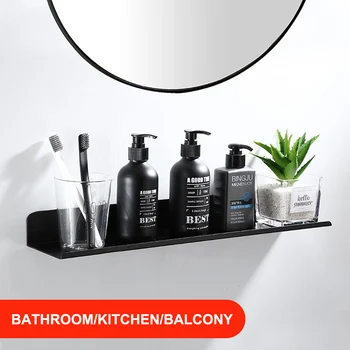 

Bathroom Shelf Wall Mouth Shower Bathing Storage Holder Rack Organizer Shower Caddy Aluminum Rack Shelves Bathroom Accessories