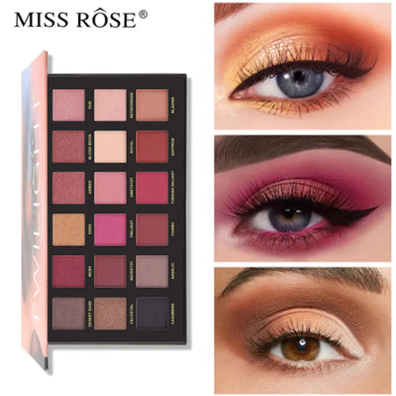 18 Colors Eyeshadow Makeup Pallete Matte Lasting Silky Powder Makeup Set SK88