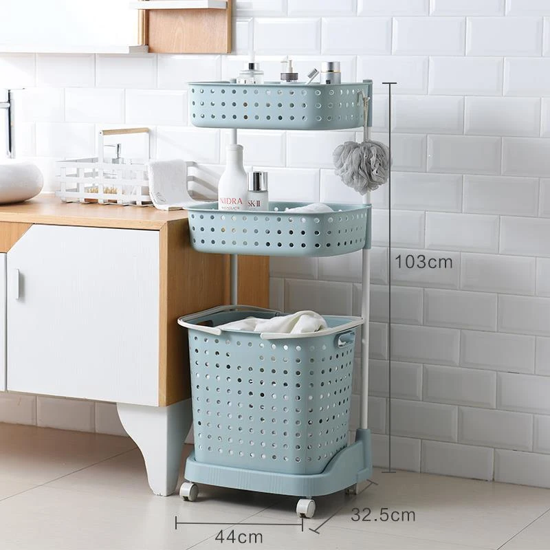 3grid blue Корзина для грязного белья корзина для грязного белья домашняя корзина для хранения белья ванная комната Одежда индиго рама баррель WJ1153 - Цвет: 3grid blue