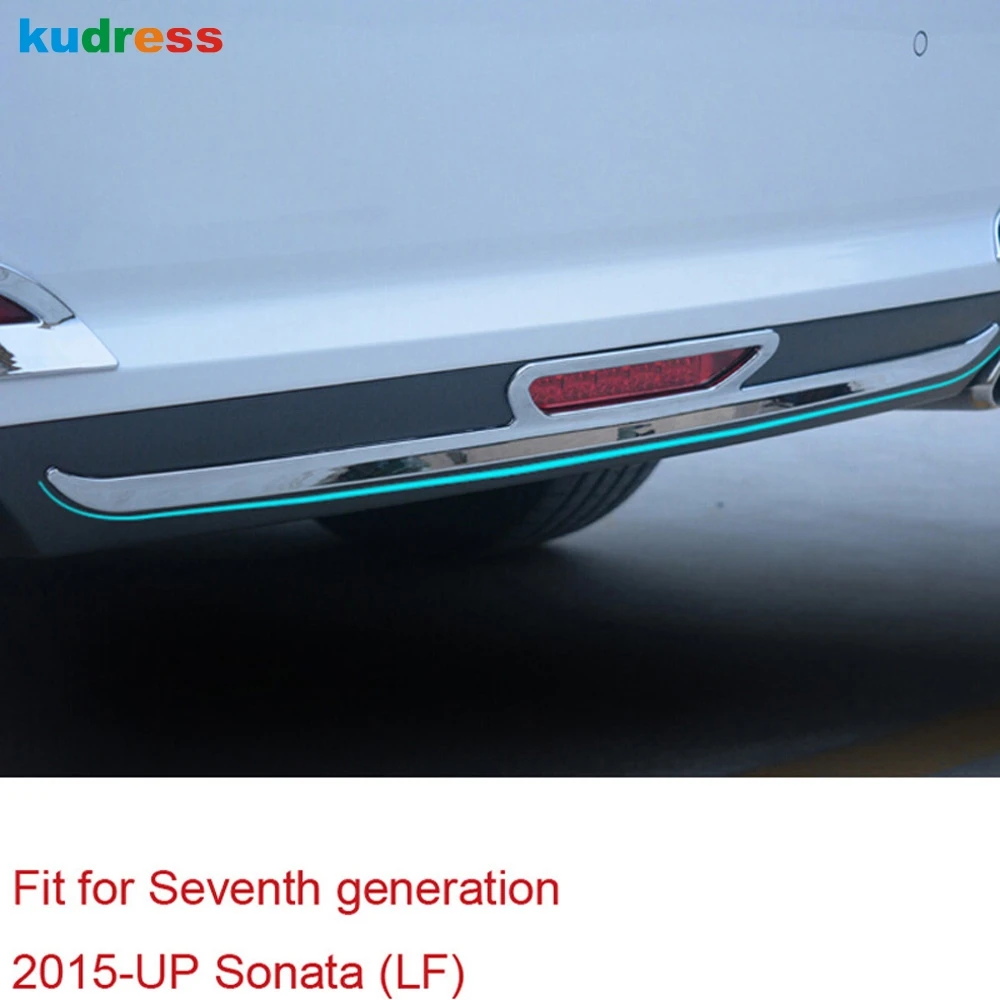 For Hyundai Sonata 2015 2016 ABS Chrome Rear Tail Bumper Cover Trim Anti-collision Protector Garnish Moulding Car Styling | Автомобили и