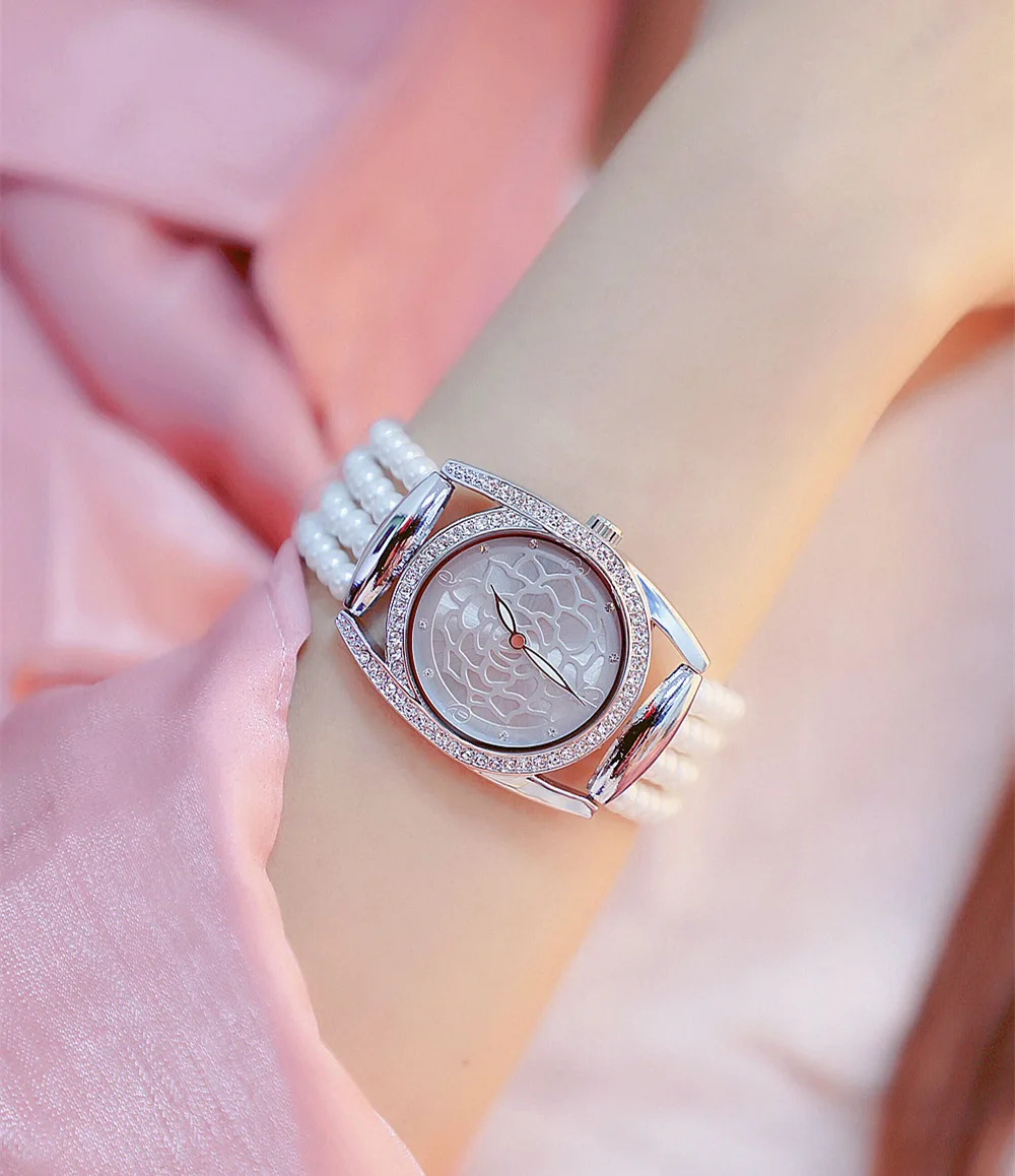 Relojes para mujer женские кварцевые часы Роскошные бриллиантовые жемчужные элегантные нарядные часы женские наручные часы Relogios Femininos