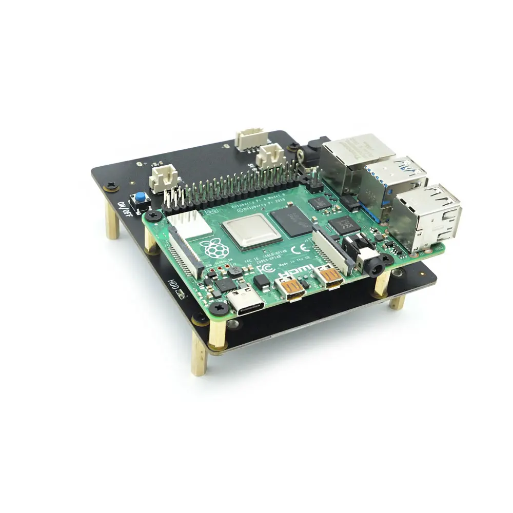  Nuevo Raspberry Pi X825 SSD y placa SATA HDD caja metálica eine juego + interruptor + ventilador fr