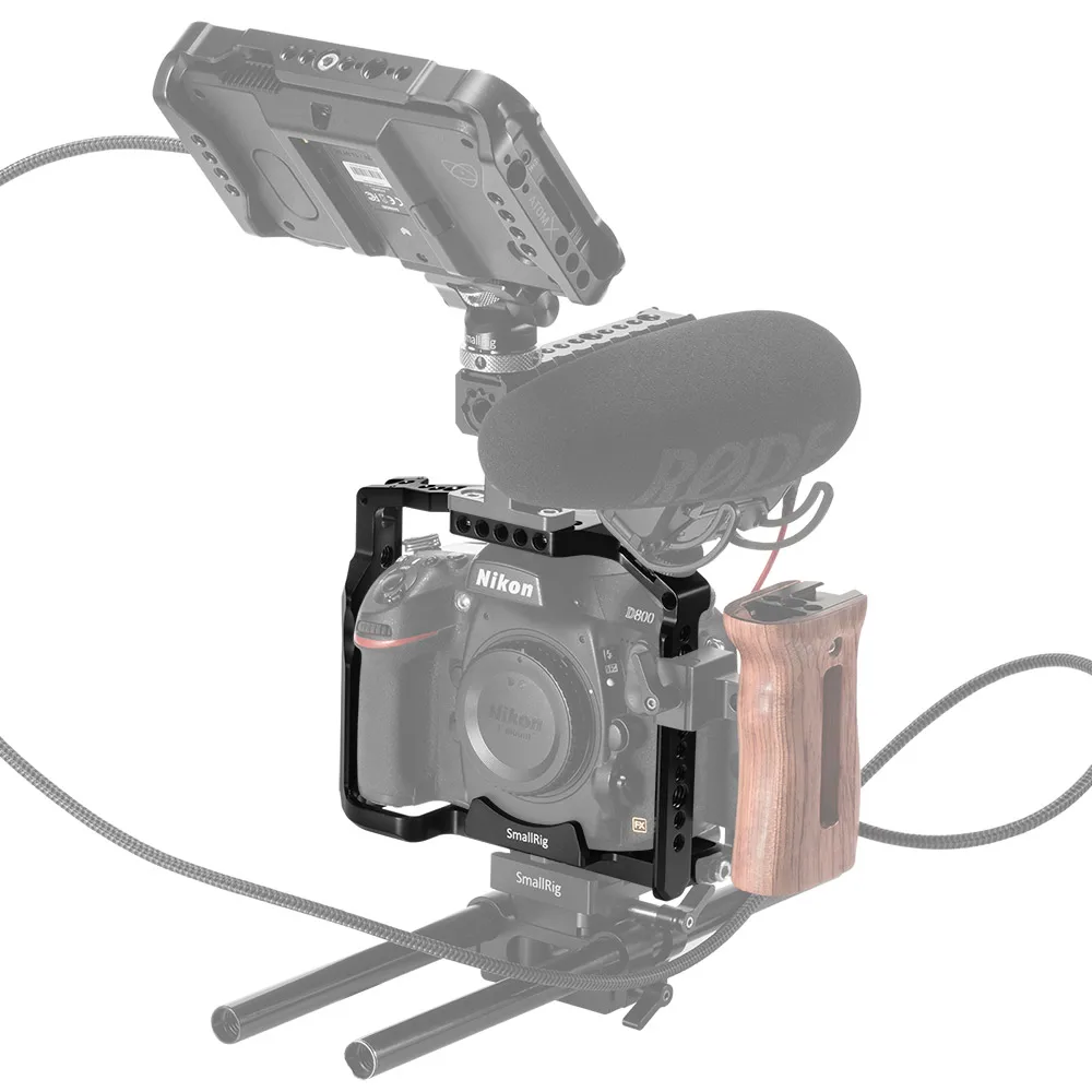 Клетка для камеры SmallRig D800 для камеры Nikon D800 и D810 с Рельсом Nato для быстрого крепления ручки камеры или крепления EVF 2404