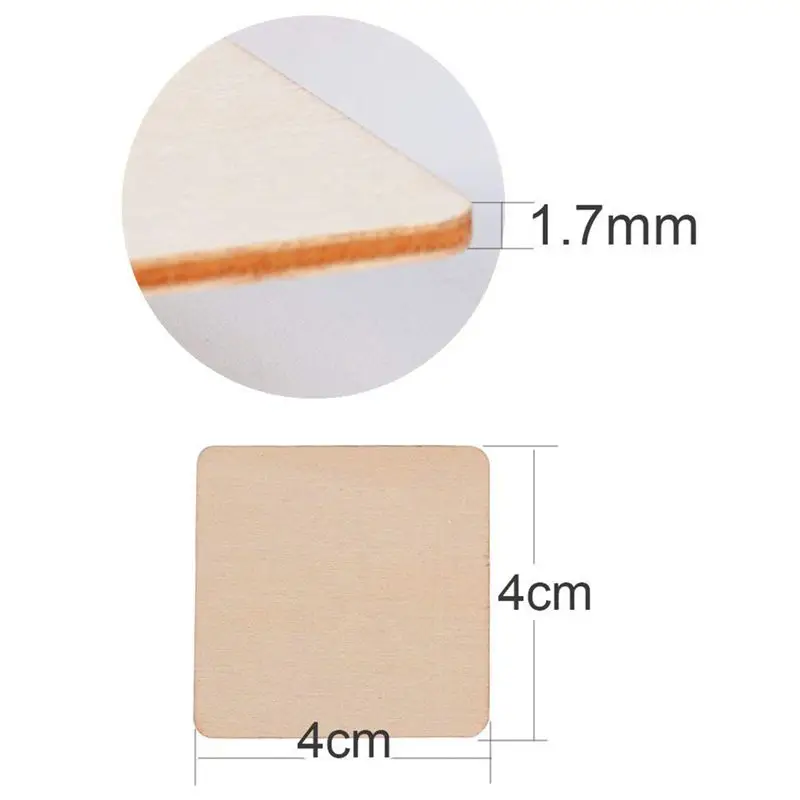 

Hot Sale 50 diy square decorative wood slices