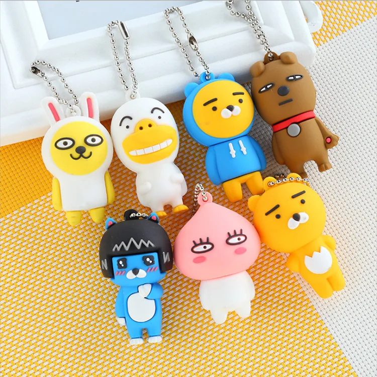 Korean Creative PVC Cartoon Doll Car Keychain Pendant Men and Women Backpack Couple Gift | Украшения и аксессуары