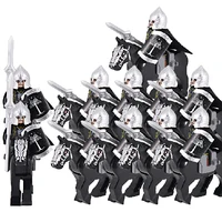 The Soldier With War Horse Gondor Army Figures lotr Armor Guard Warrior Archer Medieval Knights Building Blocks Bricks toys gift 1