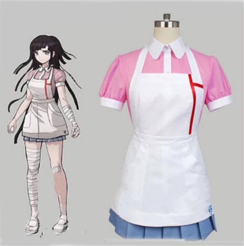 1 комплект Аниме Danganronpa 2: Goodbye Despair Mikan Tsumiki Косплей Костюм женское платье Униформа