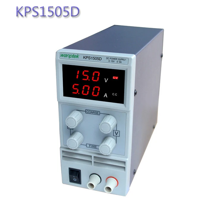 

Ajustable High precision double LED display switch DC Power Supply protection function 15V5A 110V-230V 0.1V/0.01A EU KPS1505D